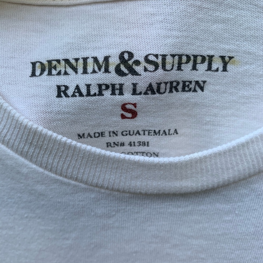 Denim & Supply Ralph Lauren White Graphic T Shirt - Picture 4 of 4